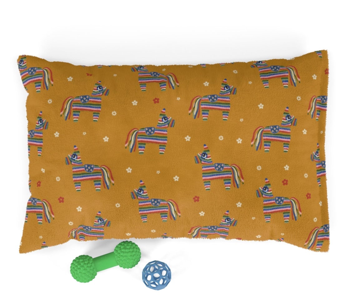 Benutzerdefinierte kleine Hund Bett Pinata Illustration Etsy