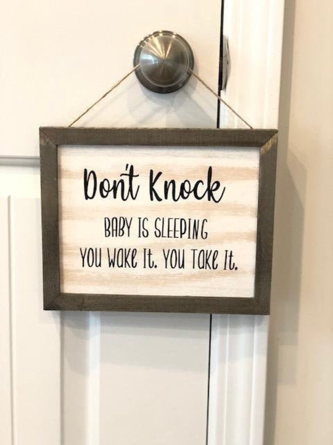 Don't Knock. Baby Sleeping. Sign. Please Do Not Knock. New | Etsy