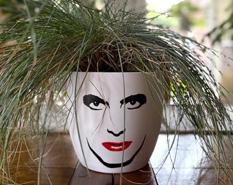 Hand painted Robert Smith terracotta planter