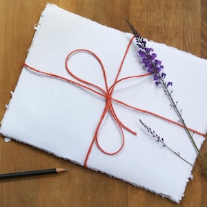 Handmade A4 Cotton Fibre and Cartridge Deckle Edge Paper