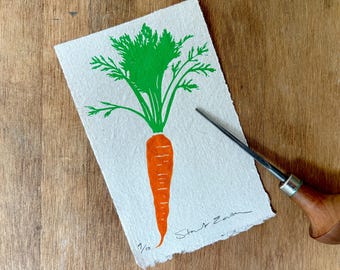 Carrot print, 93mm x 145mm