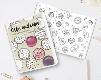 Calm and Color | Relaxing Nature and Food Coloring Book | 20+ Digital Coloring Pages for Procreate and Printable PDF