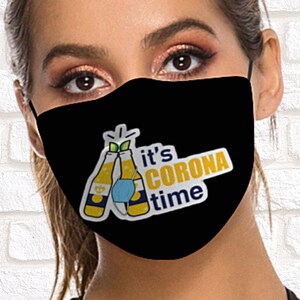 Corona Bier Gesichtsmaske Mexikanische Lustige Gesichtsmaske Etsy