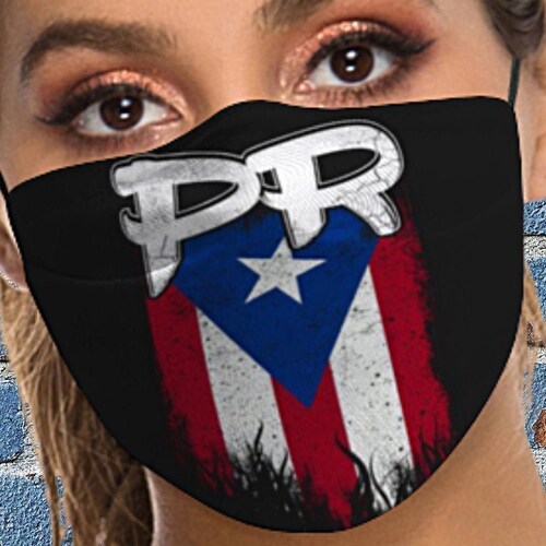 Puerto Rico Face Mask Boricua Face Mask With Filter and Nose Etsy