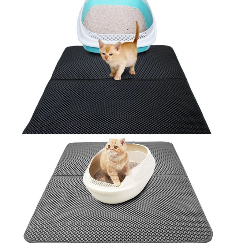 Waterproof Pet Cat Litter Mat Foldable It traps the litter Etsy