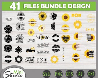 Download Sunflower Svg Bundle Etsy