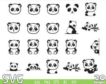 Download Panda Svg Bundle Etsy