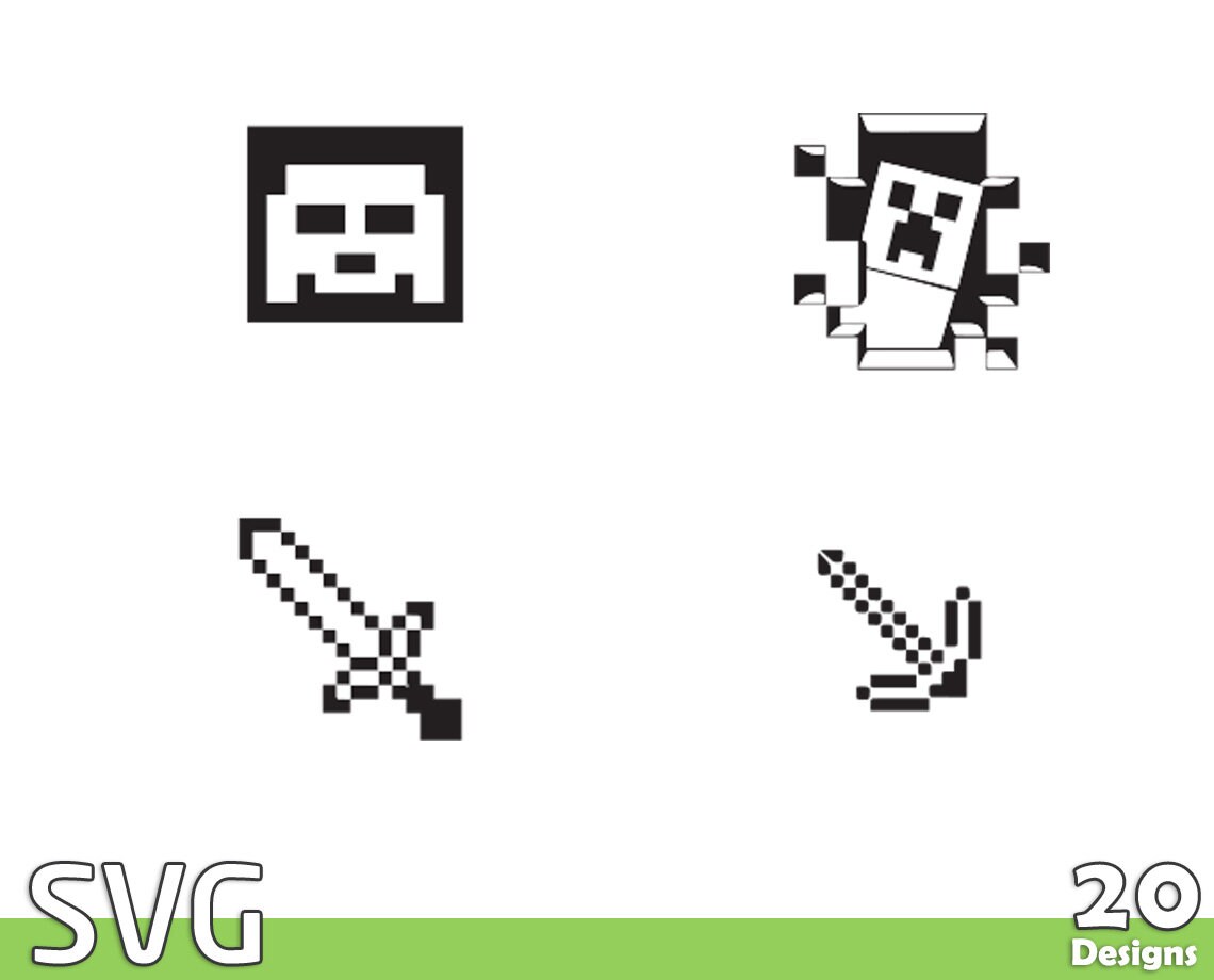 Minecraft svg bundle Creeper SVG bundle gaming svg bundle | Etsy