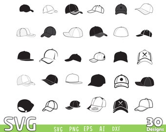 Baseball Cap Svg Etsy