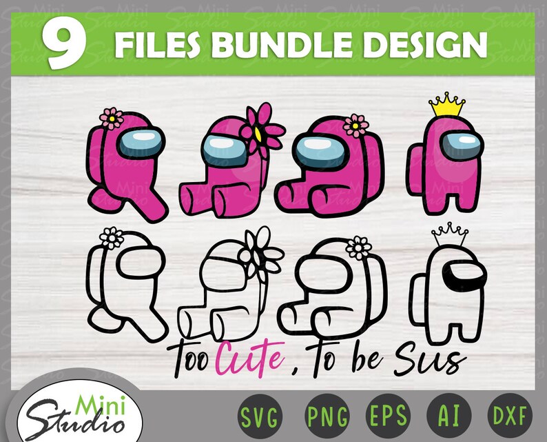 Download Among US SVG cut file for cricut Among us bundle Among us ...