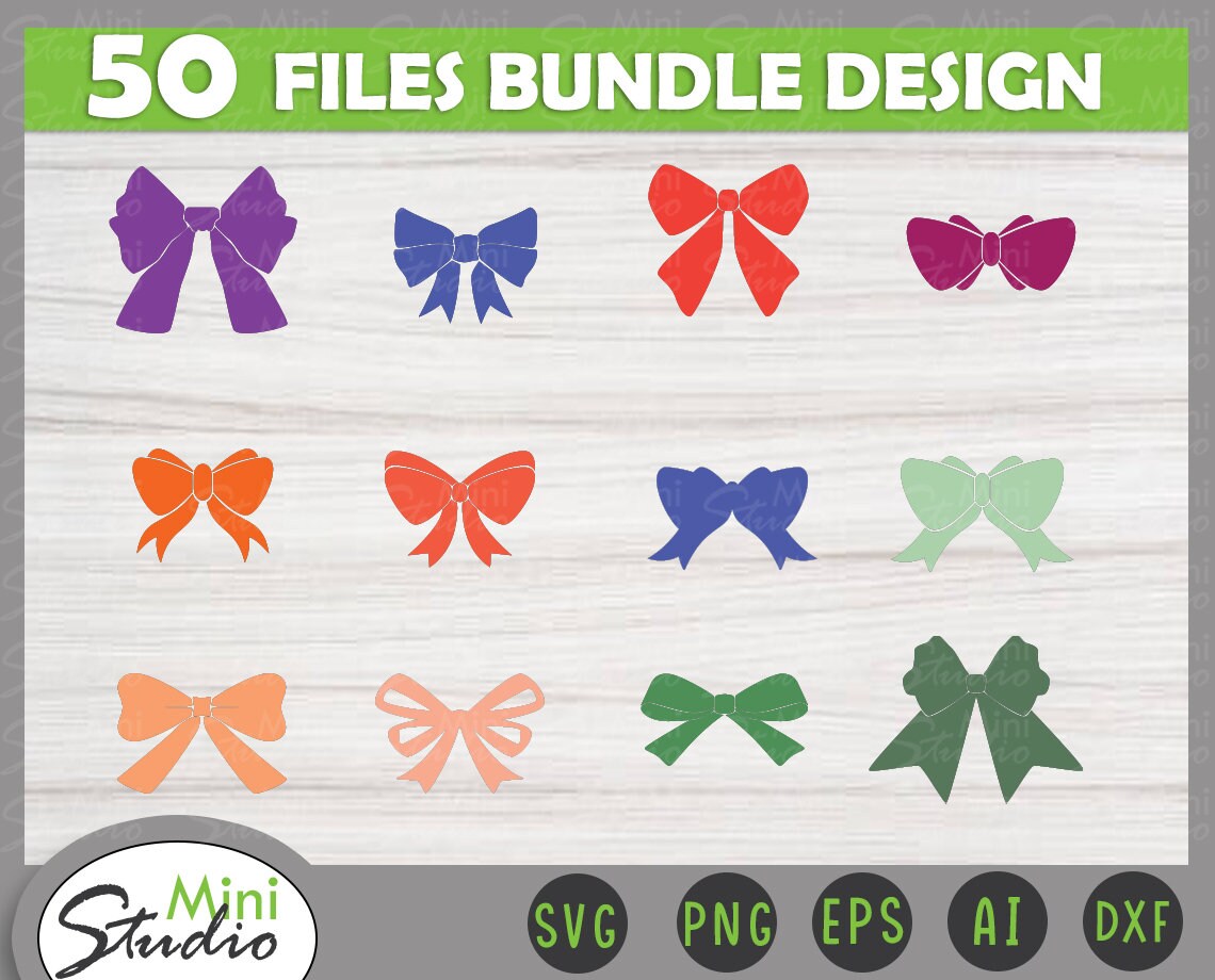 Download Bow Bundle SVG Hair Bow Template Bow Collection SVG Felt | Etsy