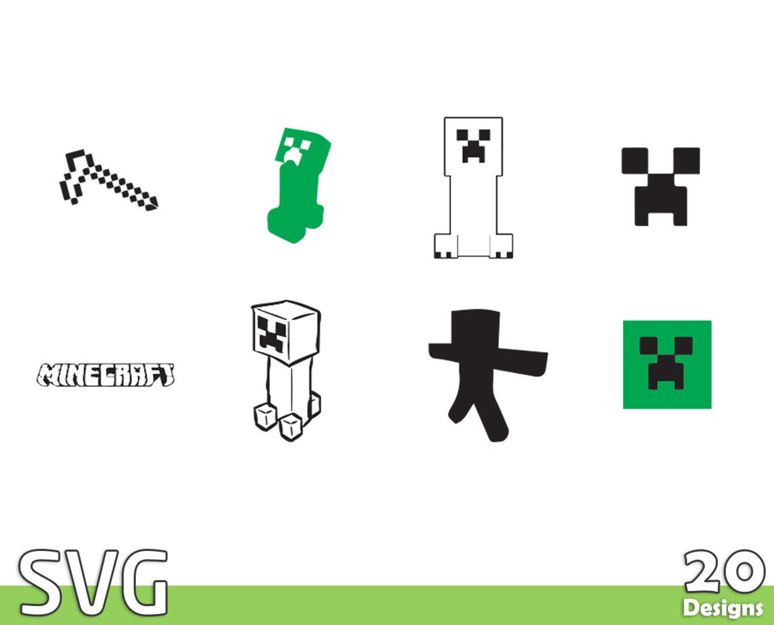 Minecraft svg bundle Creeper SVG bundle gaming svg bundle | Etsy