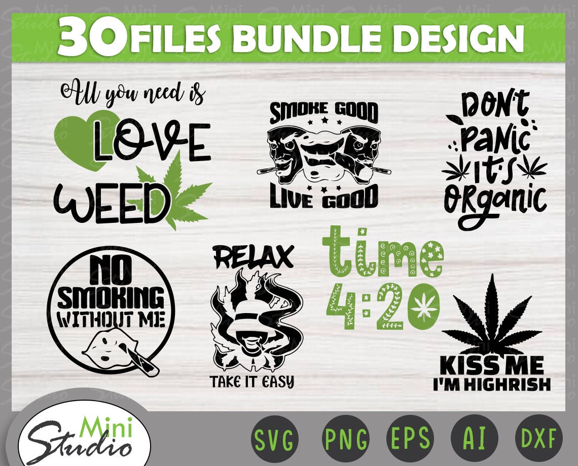 Download Weed SVG Bundle Marijuana SVG Bundle Cannabis svg Smoke | Etsy