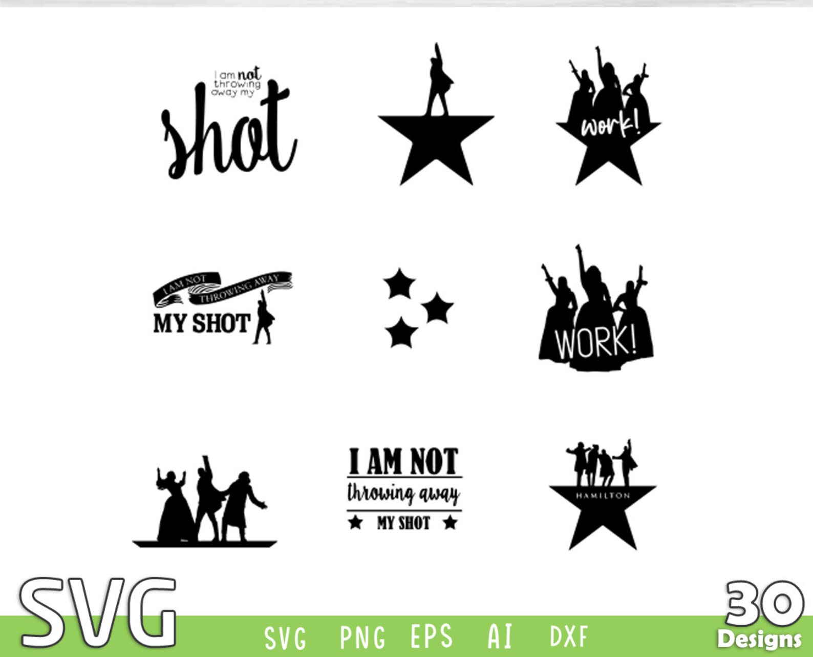 Hamilton Svg Bundle SVG PNG JPG DXf Instant Download For | Etsy