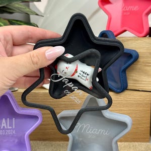 Custom Star Shaped Travel Keepsake Box with Engraved Glass City Name Unique 3D Printed Memory Gift for Travelers or Home Decor