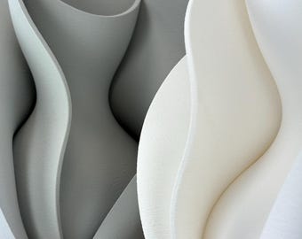 Modern wavy vase, Abstract design unique centrepiece