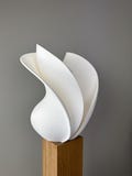 Abstract flower vase for mantel, Modern wavy vase with layered design, Futuristic decoration for dry flower display, New home useful gift product logo