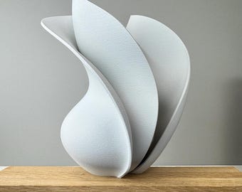 Abstract Art Flower Vase Modern Sculptural Vase Unique Centerpiece for Flowers Collectible Design Vase Futuristic Home Decor Statement Piece