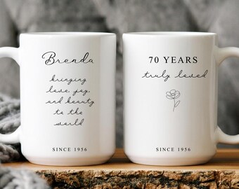 70th Birthday Mug 70th Birthday Gift, Born in 1956 Gift, Custom Mug for 70th Birthday, 70th Birthday Gift for Woman, Chapter Seventy