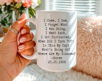 Regalo de 70 cumpleaños, Regalo para nacidos en 1956, Taza personalizada para 70 cumpleaños, Regalo de 70 cumpleaños para mujer, Regalo para mujeres de 70 años