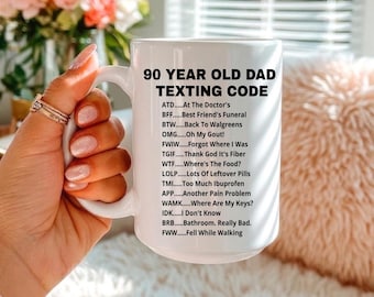 90th Birthday Gift, Turning 90 Year Old Coffee Mug, Funny Milestone Gift for Dad, Ninetieth Birthday Mug, Dad Birthday Gift, Dad Mug