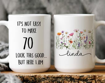 70th Birthday Gift, Born in 1956 Gift, Custom Mug for 70th Birthday, 70th Birthday Gift for Woman, Sentimental Gifts for Woman