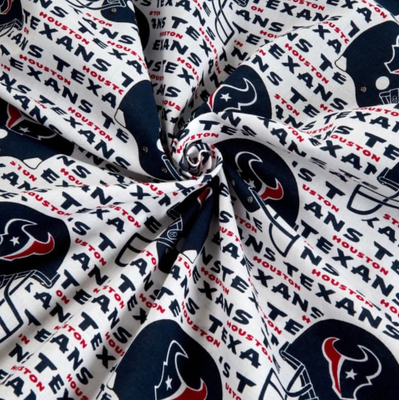 9x58 NFL Houston Texans 100 Cotton Fabric. Perfect for Face Etsy