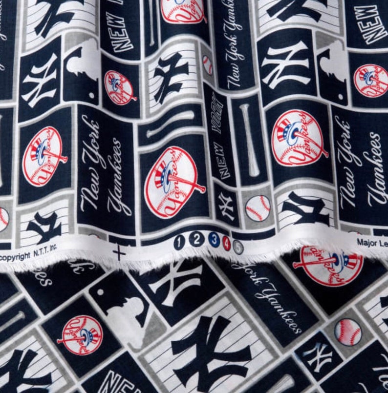 9x58 MLB New York Yankees 100 Cotton Fabric. Perfect For Etsy