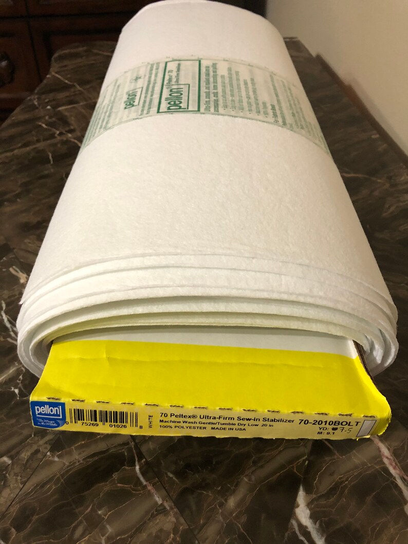 Pellon 70 Peltex Ultra-Firm Sew-In Stabilizer 100% Polyester. | Etsy