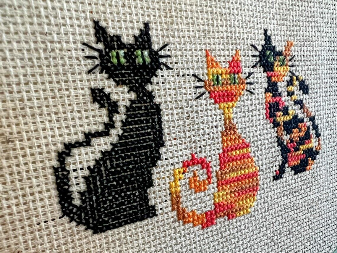 Three Kitties Cross-stitch Pattern - Etsy