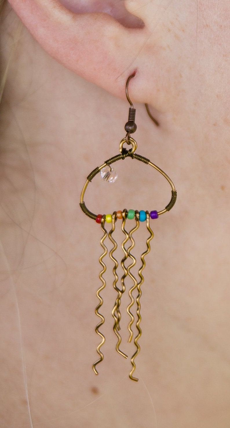 Earring Beach Wedding Jellyfish Earring Dangle Earring Etsy UK