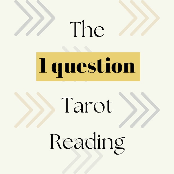 One Question Tarot reading (detailed, clear, cheap) for love/career/finances/spirituality