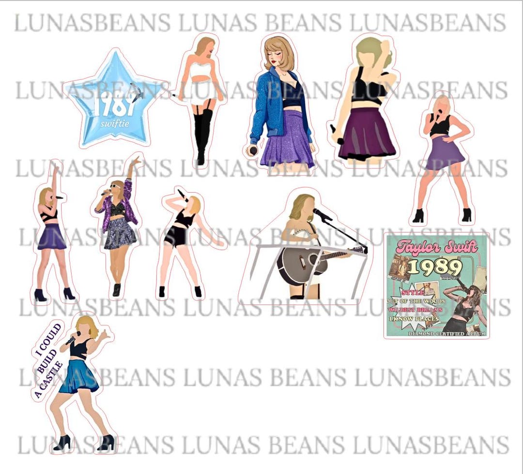 Taylor Swift 1989 Tour Vinyl Stickers - Etsy