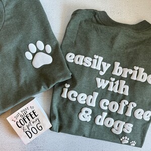 Coffee and dogs shirt, coffee and dogs, dog shirt, dog mom shirt, cute dogs shirt, dog mama, iced coffee, iced coffee & dogs