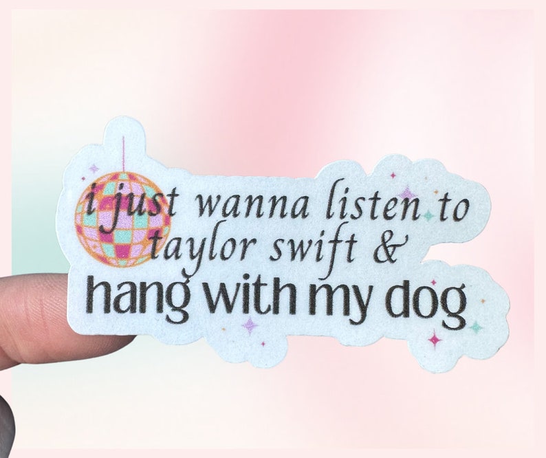 Taylor swift dog sticker, Taylor swift sticker, dog sticker, dog mom, Taylor swift and dogs, dog stickers, Taylor swift stickers, dog mama image 1