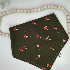 Mushroom dog bandana, cute dog bandana,olive dog bandana, dog bandanas, adventure dog outfits, dog, dogs, summer dog bandana