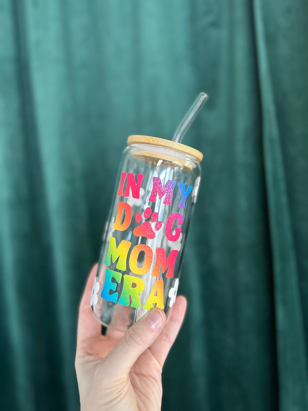 Taylor Swift Cup, Taylor Swift Glass Cup, Dog Mom Glass Cup, Swiftie