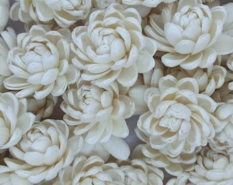 100pcs Sola Wood Flowers - Sou Lotus, Sola Flowers, Balsa Wood Flowers, Artificial Flower- Available in sets of 4cm, 6cm & 8cm. in diameter