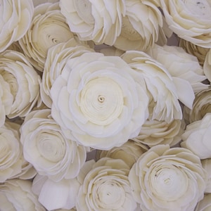 100 Lotus Sola Wood Flowers: Handmade Artificial Flowers (4cm, 6cm & 8cm)