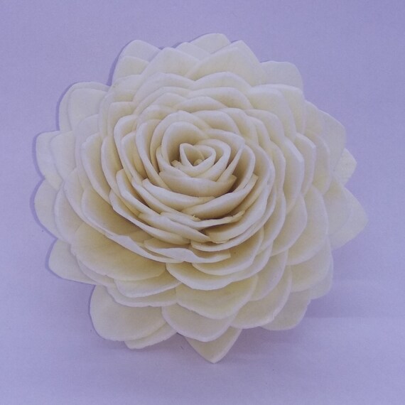 100 Waterlily Sola Wood Flowers: Natural White, DIY Decor (4cm-8cm