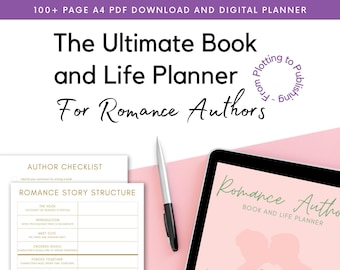 Romanze Autorenbuch Planer - Digitaler Download für leidenschaftliche Romanciers