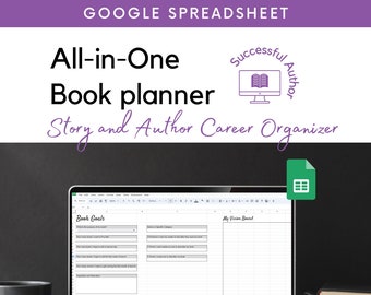 All-in-One-Buchplaner, Autorenplaner, Roman-Schreibplaner, Buchplanungs-Arbeitsmappe, Organizer, Google-Tabelle, Preptober, Geschichte