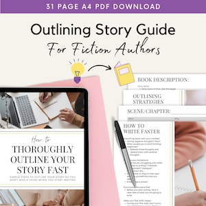 Outline Your Story | Writing Organizer | Book Writing  | Writer Planner | Novel Planning | Book Planner | Download | PDF Digital Worksheets