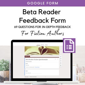 Beta Reader Feedback Google Form for Writers Improve Pacing, Plot Sequencing, Character Development, World Building Digital Product image 1