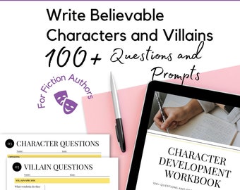 Workbook zur Charakterentwicklung mit 100 Fragen und Fragen | Charakterblatt | Druckbar | PDF | DIN A4 | Goodnotes + Notability kompatibel