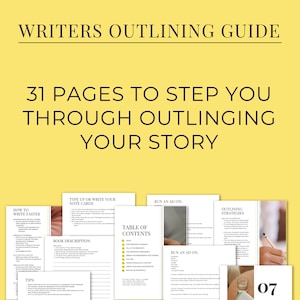 Outline Your Story Writing Organizer Book Writing Writer Planner Novel Planning Book Planner Download PDF Digital Worksheets image 3