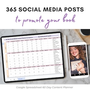 365 Social Media Post Ideas for Authors Writers 2023 Content Ideas for Social Media Social Media Planner Author Planner Digital image 2