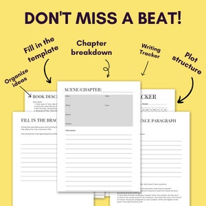 Outline Your Story Writing Organizer Book Writing Writer Planner Novel Planning Book Planner Download PDF Digital Worksheets image 5