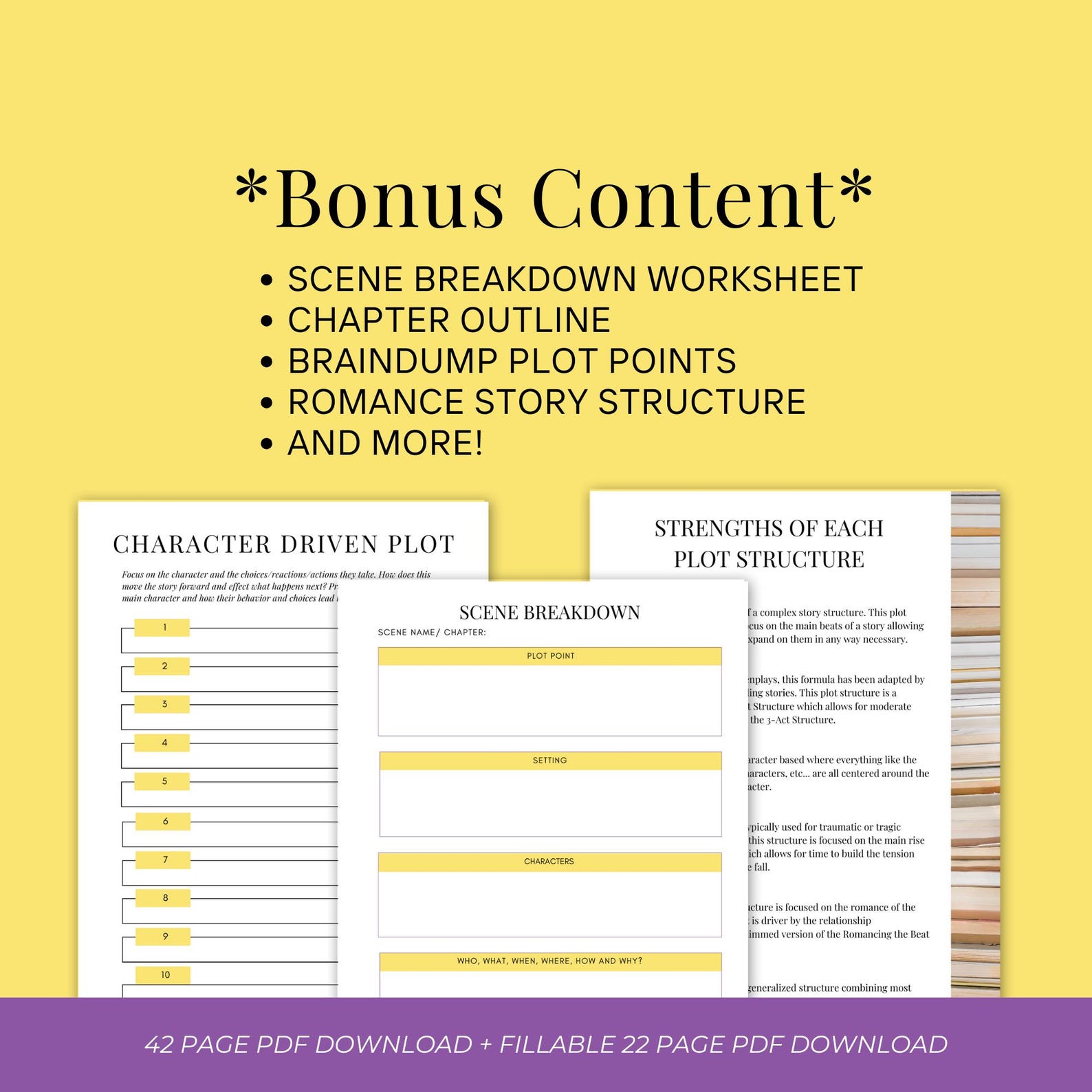 Book Plot Templates Plotting Bundle | Chapter | Scenes | Save the Cat ...