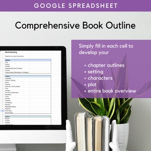 Chapter Outline Writing Google Spreadsheet, Novel Outline, Writing Workbook, Scene Builder, Fiction Writing Template, Novel Planner, Book image 5